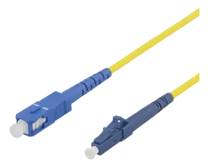 Fibre optic cable Deltaco LCSC-82 2m LC SC Yellow