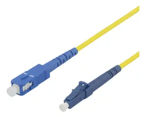 DELTACO LCSC-85 5 m OS1/OS2 Single Mode Fibre Optic Cable with LC and SC Connectors in Pink