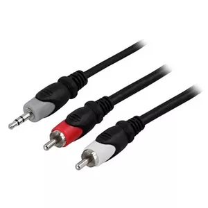 Аудиокабель Deltaco MM-144 15м 3.5мм 2 x RCA Многоцветный