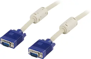 DELTACO RGB-2B VGA Cable Male to Male 5 m Grey 1920 x 1080 Resolution