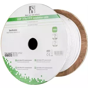 Сетевой кабель Deltaco TP-51C 305м Cat6a F/FTP Белый