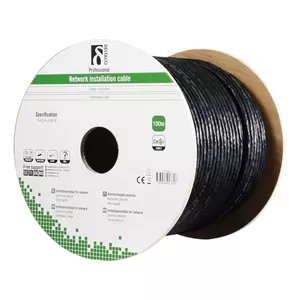 Сетевой кабель Deltaco TP-52 Черный Cat6a 100 м S/FTP