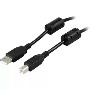 USB 2.0 кабель A/B Deltaco USB-230FS 3м черный