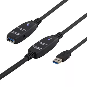 USB Cable Deltaco USB3-1008 15m USB 3.2 Gen 1 Black