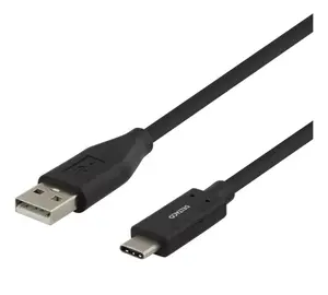 USB Cable Deltaco USBC-1003M 0.5m USB A Black