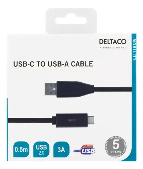 USB kabelis Deltaco USBC-1003M Photo 2