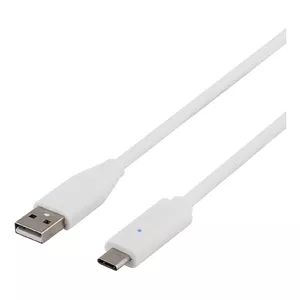 USB Cable Deltaco USBC-1008 0.5m USB 2.0 White