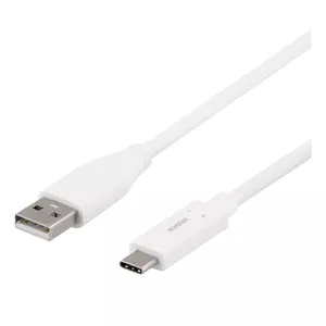 USB Cable Deltaco USBC-1008M 0.5m USB A White