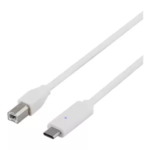 Deltaco USBC-1018 USB kabelis 0,5 m USB 2.0 USB B Balts