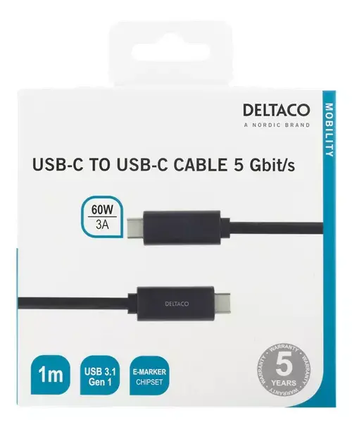 USB Cable Deltaco USBC-1054M Photo 2