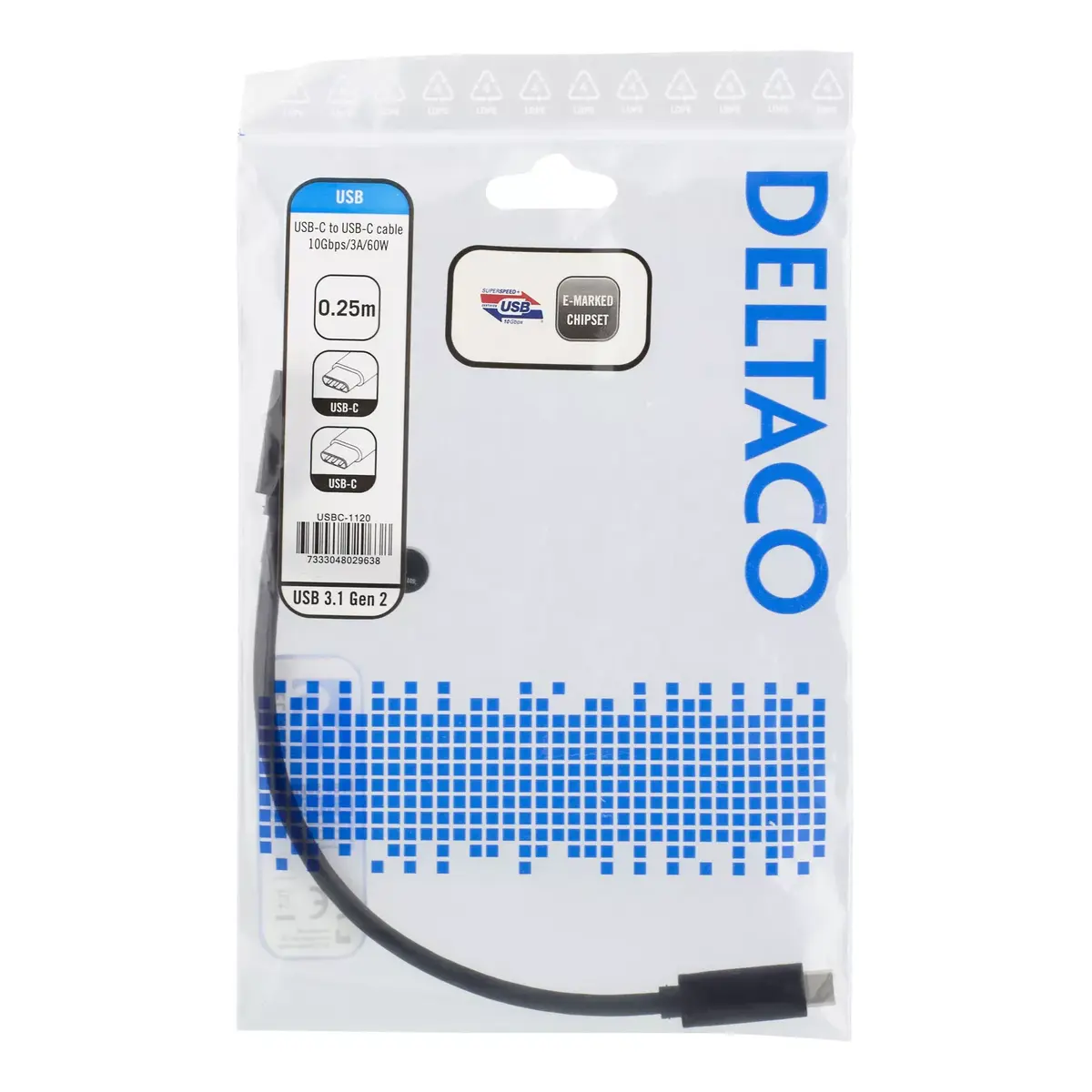 USB Cable Deltaco USBC-1120 Photo 2