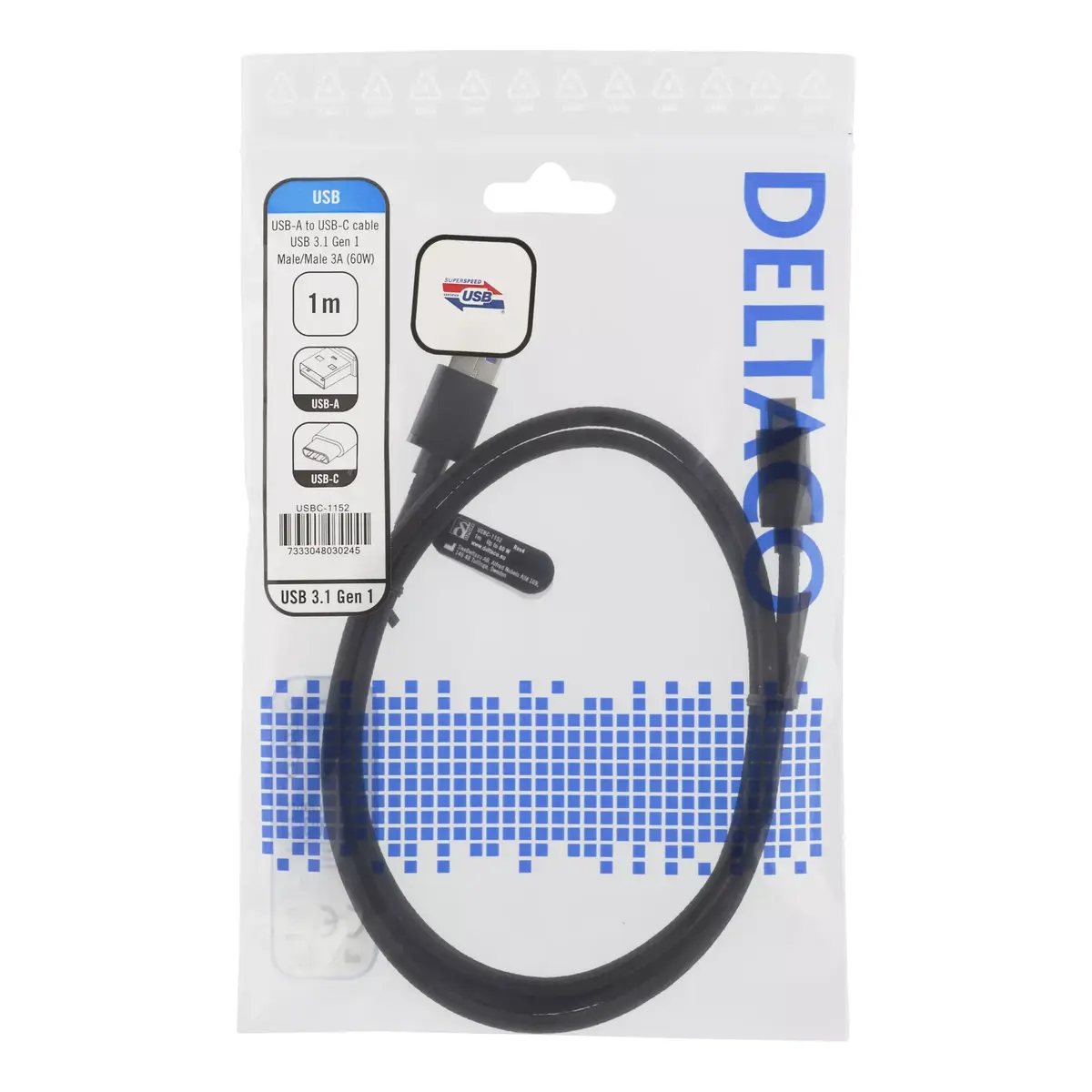 USB kabelis Deltaco USBC-1152 Photo 2