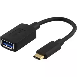 USB Cable Deltaco USBC-1204 0.15m Black