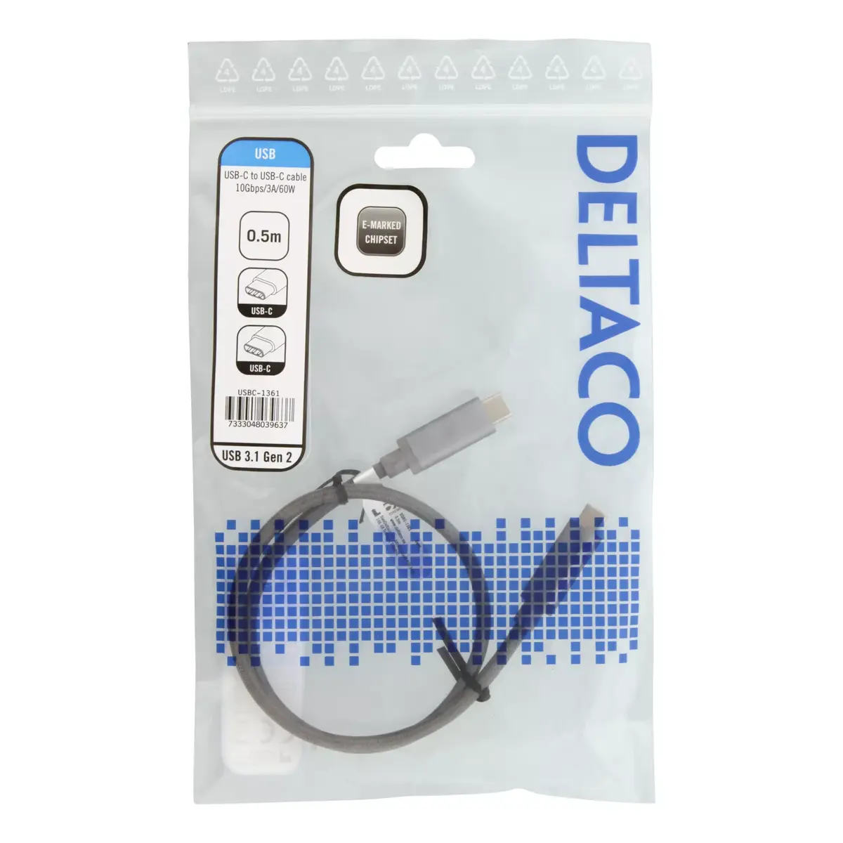 USB Cable Deltaco USBC-1361 Photo 2