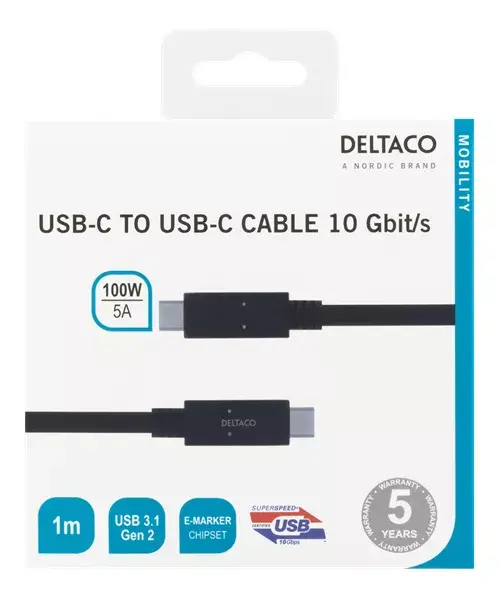 USB kabelis Deltaco USBC-1402M Photo 2