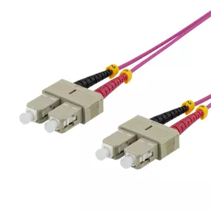 Fibre optic cable Deltaco SCSC-71 1m 2x SC Pink