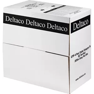 Сетевой кабель Deltaco UTP Cat5e RJ45 305 м Белый