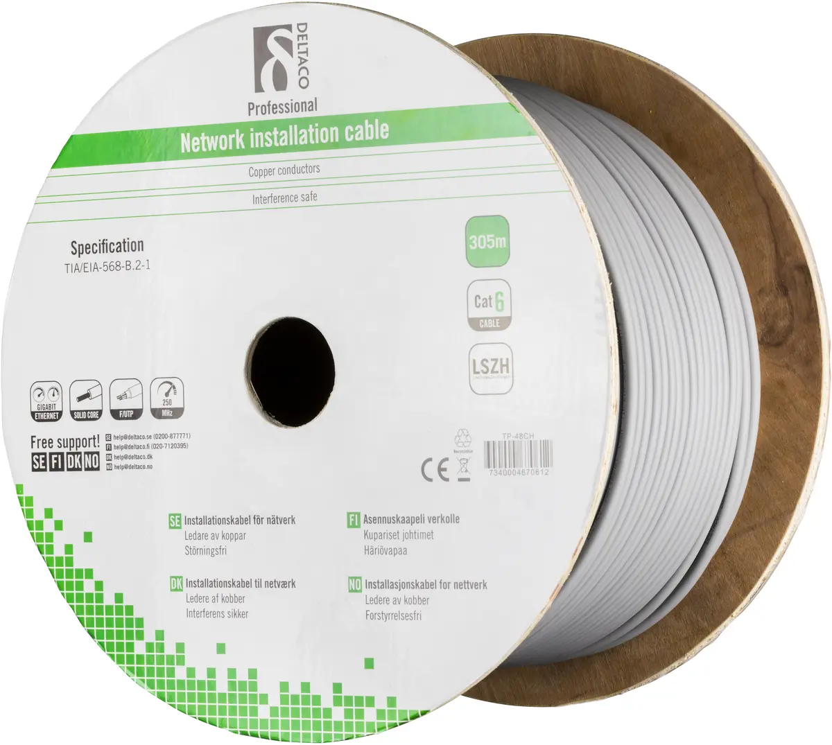 Tīkla kabelis Deltaco TP-48CH Cat6 F/UTP