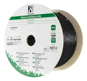 Сетевой кабель Deltaco TP-49C Черный Cat6a U/FTP 305 м