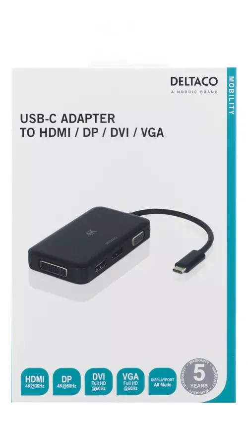 Laptop Dock Deltaco USBC-MULTI Photo 3