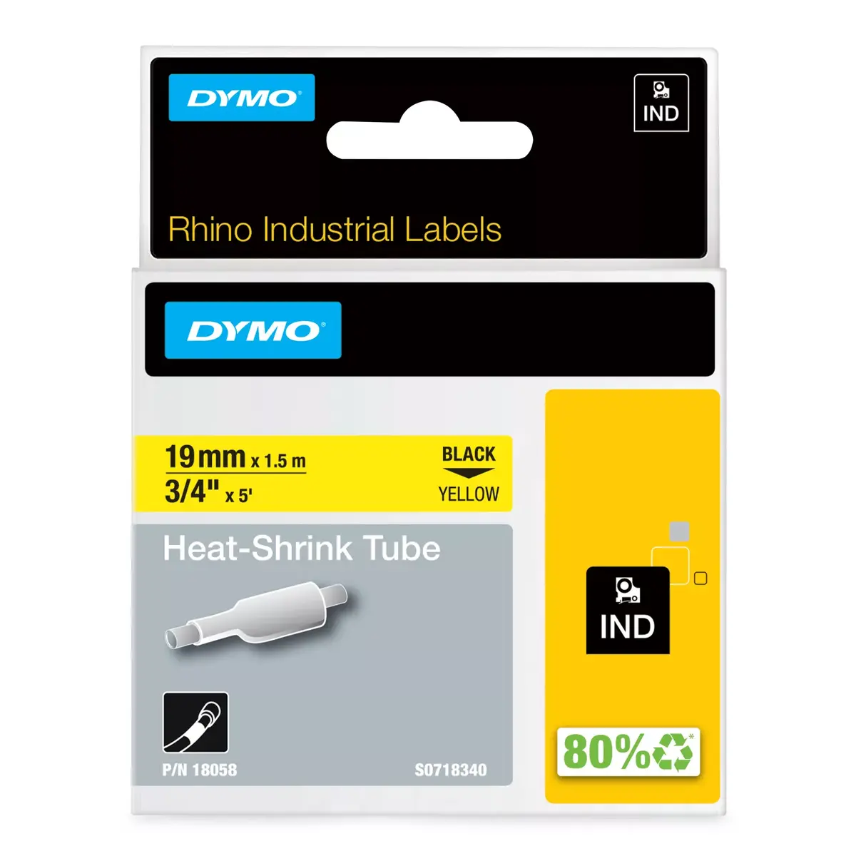 Dymo IND Heat-shrink Tube Labels 19 mm × 1.5 m Photo 2
