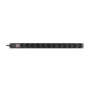 Power Extension Deltaco GT-8512 12 AC Outlet Indoor Black