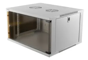 DELTACO 19-5406W Wall Mounted Rack Cabinet 6U White with Glass Door