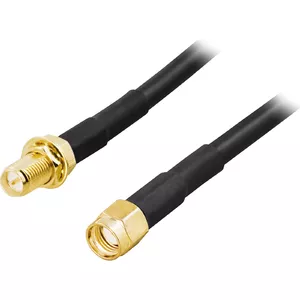 Коаксиальный кабель Deltaco SMA-FM1000 10м RP-SMA Черный