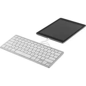 Deltaco TB-126 mobile device keyboard Silver, White Lightning Nordic