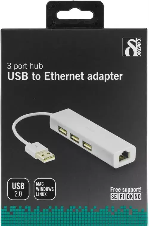 Porta replikators Deltaco USB2-LAN3 Photo 2