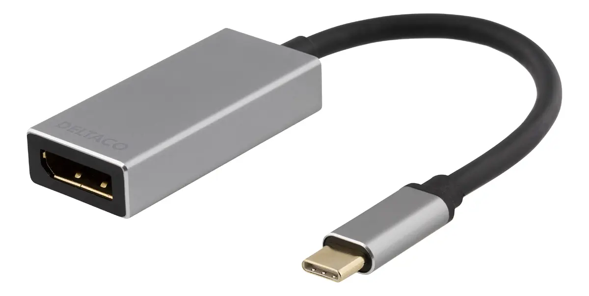 DELTACO USBC-DP2 Video kabeļa adapteris USB