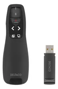 DELTACO WP-001 Wireless Presenter with Laser Pointer Black