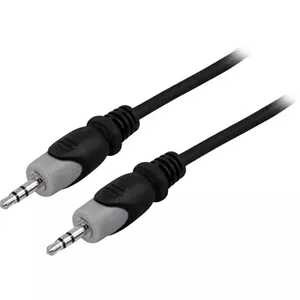 Audio Cable Deltaco MM-151 3m 3.5mm Black Grey