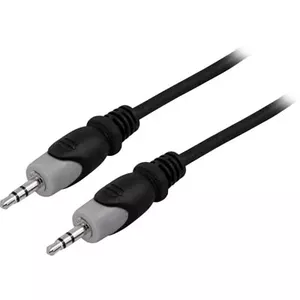 Audio cable Deltaco MM-154 15m 3.5mm Black Grey