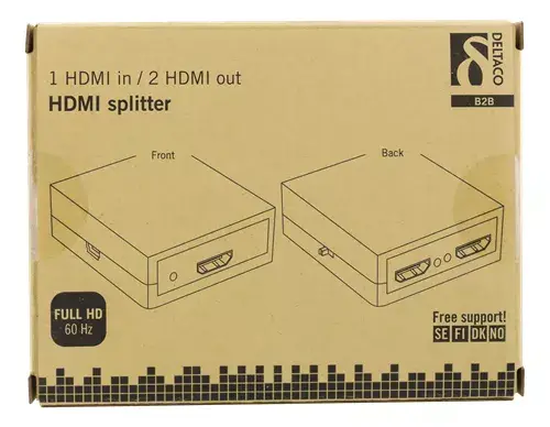 DELTACO HDMI-7050 video splitter 2x HDMI Photo 4