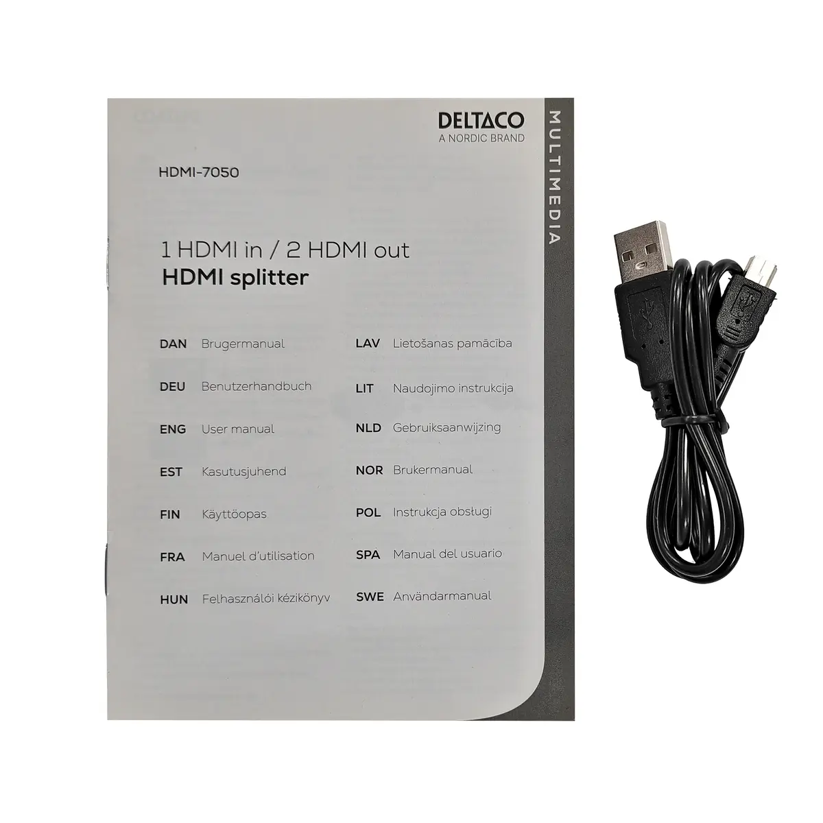 DELTACO HDMI-7050 HDMI Video Splitter Photo 3