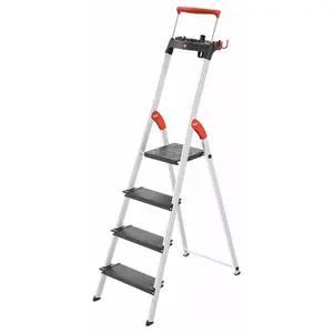 Folding ladder Hailo 8050-407 Aluminium Black