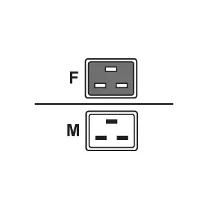 Power cord FUJITSU S26361-F3151-L300 16A IEC 320 C20 (M) to C19 (F) 3.0 m