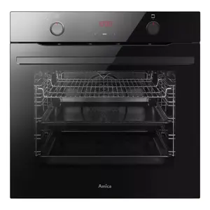 Built-in electric oven AMICA ED37210B X-TYPE — 77 L, 3600 W, black, touch & rotary controls