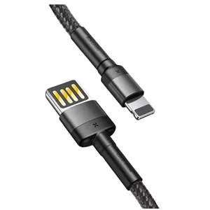 Кабель Baseus USB‑C — USB‑C/Lightning 1 м, коннекторы USB‑C и Lightning, 2.4 A, чёрно‑серый