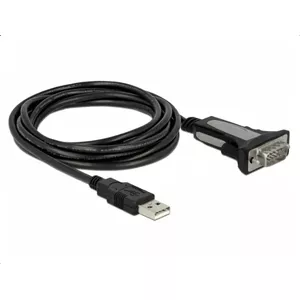 Серийный кабель DeLOCK 65962 USB Type-A DB-9 черный 3 м