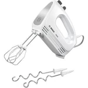 Ручной миксер Bosch MFQ24200 — 400 Вт, 4 скорости, турбо, нержавеющая сталь/белый