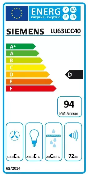 Встраиваемая вытяжка Siemens LU63LCC40 Photo 6