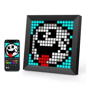 Divoom Pixoo digitālais pikseļu mākslas LED rāmis melns 16x16 Bluetooth USB