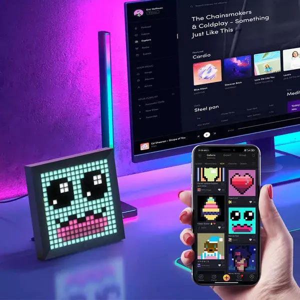 Цифровая фоторамка Divoom Pixoo Pixel Art LED черная Photo 5