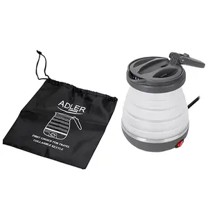 Electric kettle Adler AD 1279 — 0.6 L, 750 W, plastic housing, button control, indicator light