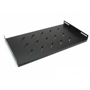 1U Fixed 19" Rack Shelf FS-35BL, 350 mm Depth, Black