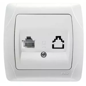 Phone socket (telephone outlet) Phone Socket White 9056 1013, single-line wall jack, white