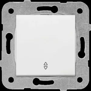 Double rocker wall switch Meridian 9096 3617, two-gang electrical switch for lighting control