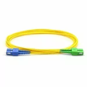 Optical patch cable SC/APC to SC/UPC duplex, 2 m length, singlemode